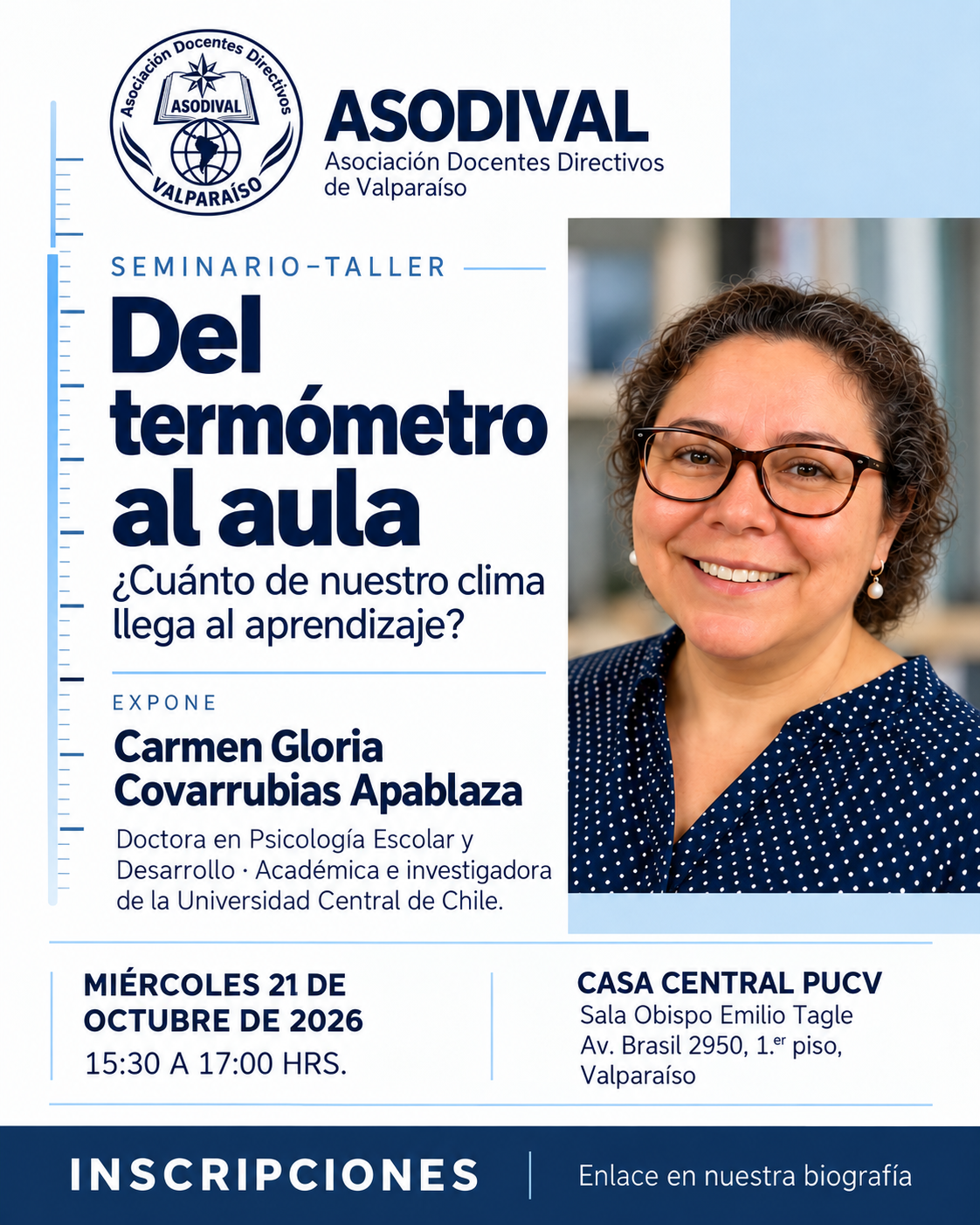 Seminario-taller ASODIVAL Del termómetro al aula con Carmen Gloria Covarrubias
